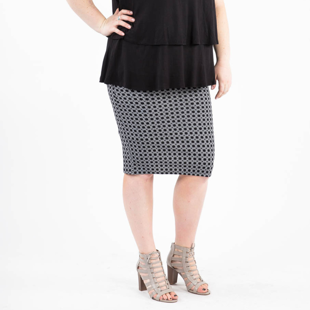Pencil Skirt Domestic Diamonds Black